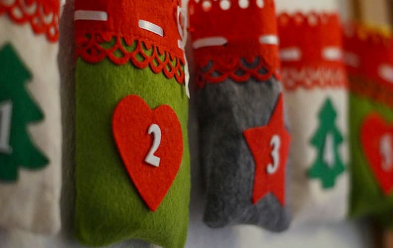 Fotografía de calcetines para compartir navideños