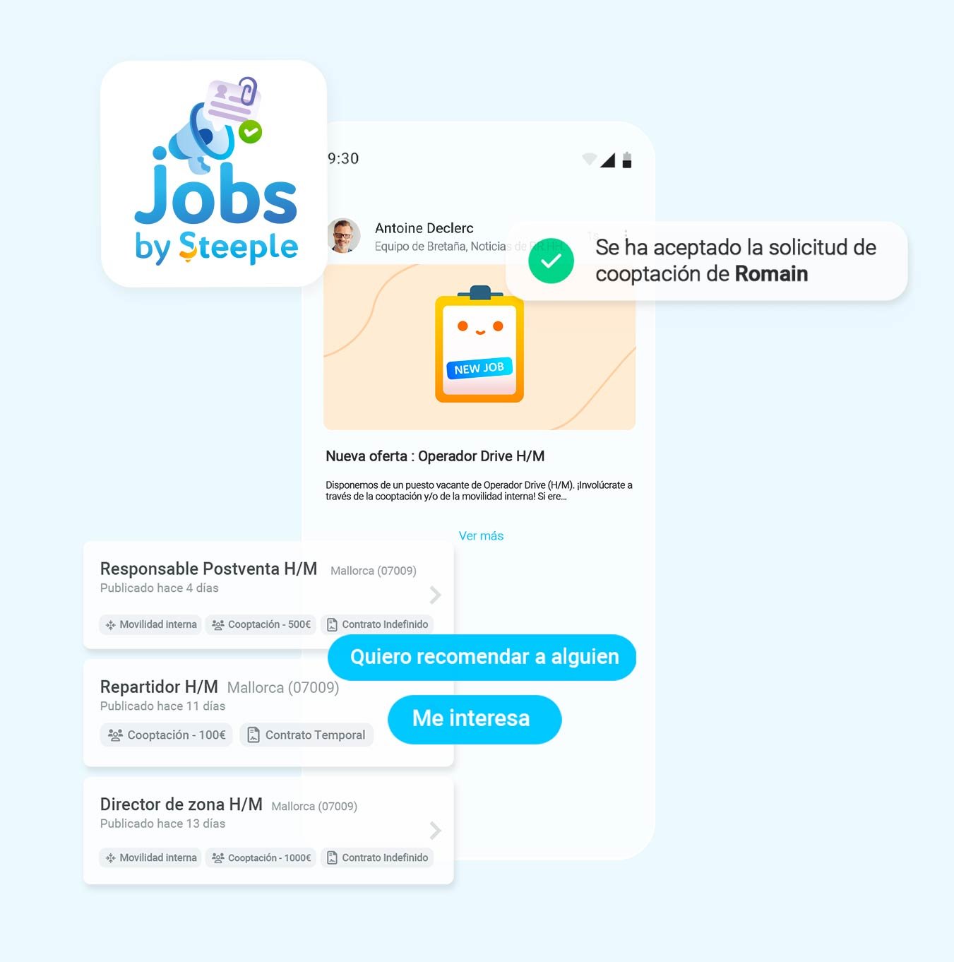 interfaz de la solucion app jobs